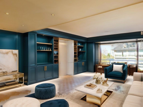 Lichtrijk appartement in speels modernistische stijl met 2 slaapkamers en kelder